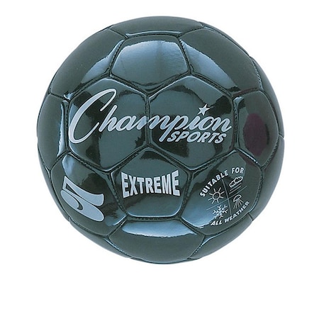 Champion Sports 5 Size Extreme Series Soccer Ball - Black CHSEX5BK